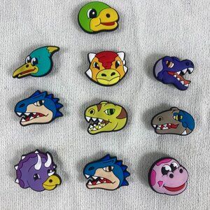 Dinosaur Shoe Charms Jibbitz Lot of 10 Crocs Style Kids Fun Accessories
